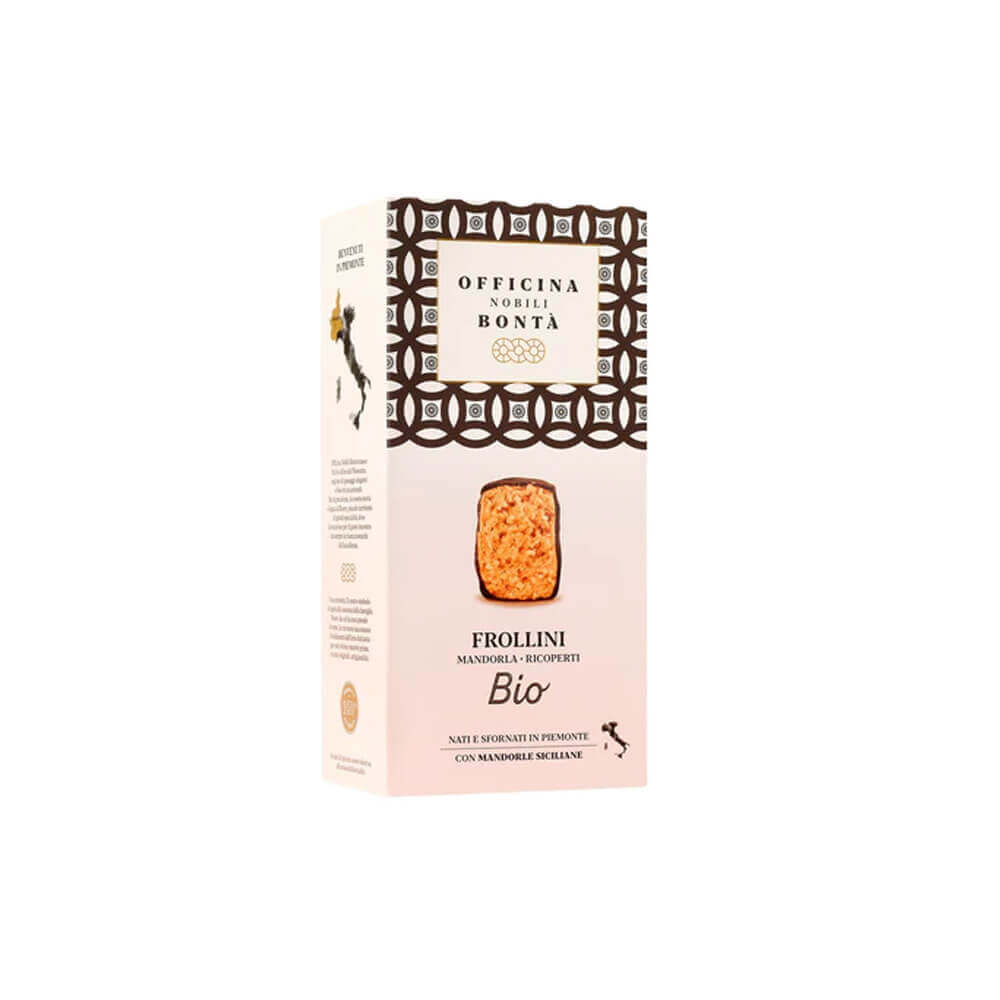 Organic Officina Nobili Bonta Chocolate Covered Almond Biscuits 180g